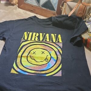 NIRVANA Black, Short Sleeve, Graphic Tee 21" PTP